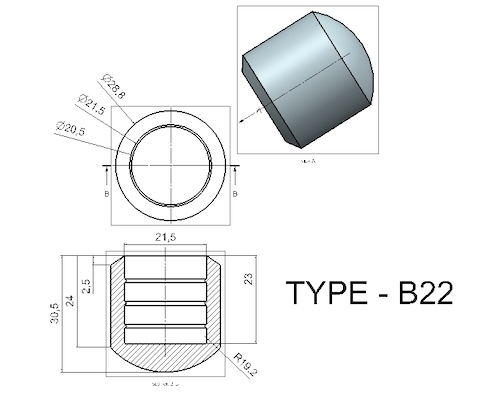 B22 Crutch Tips